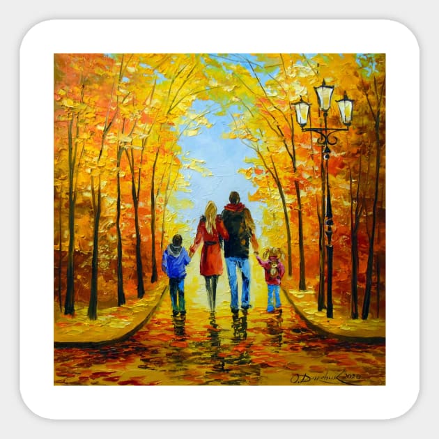 A walk with the whole family in the Park Sticker by OLHADARCHUKART